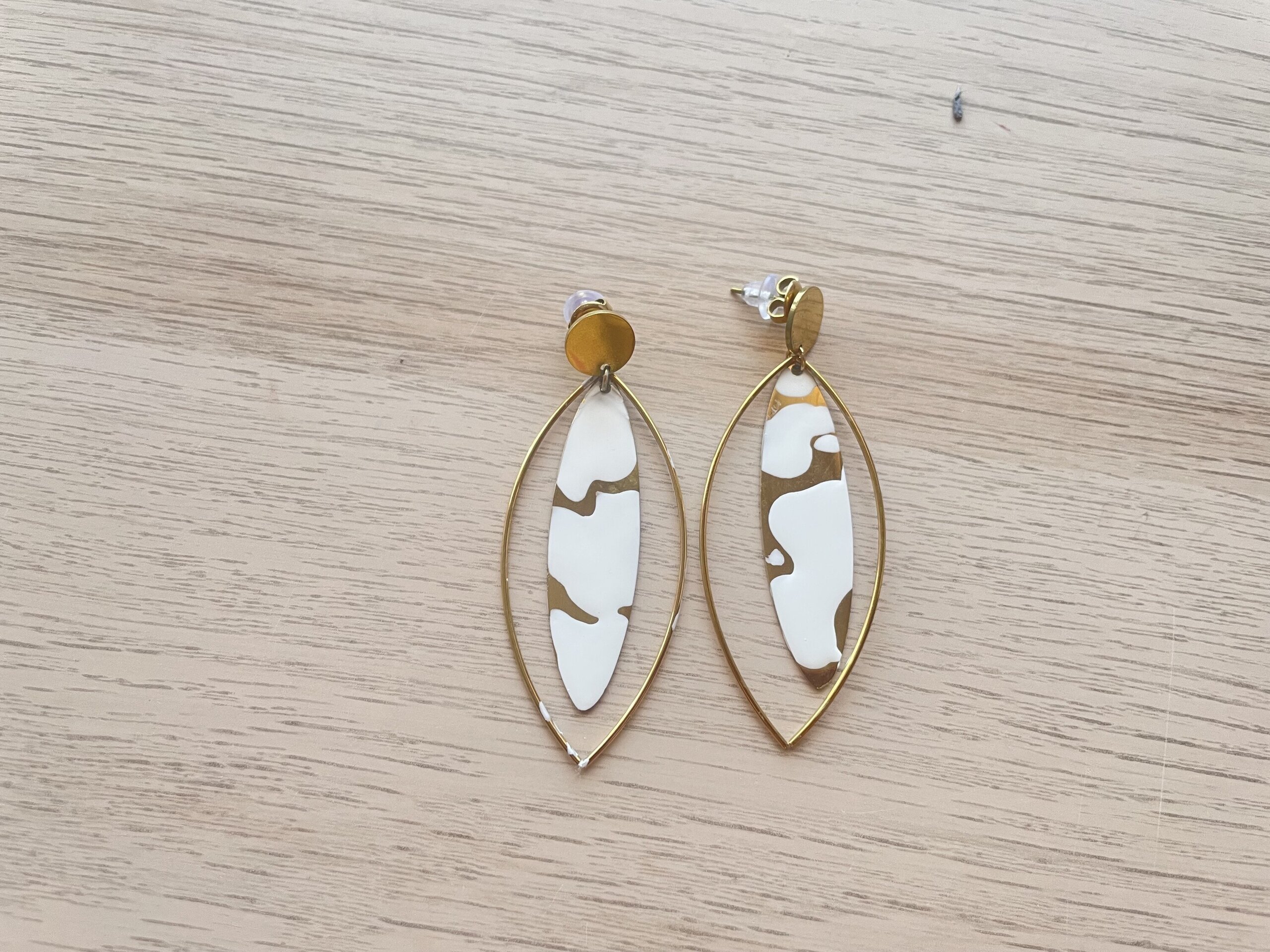 Pendientes Hoja De Oro - 1