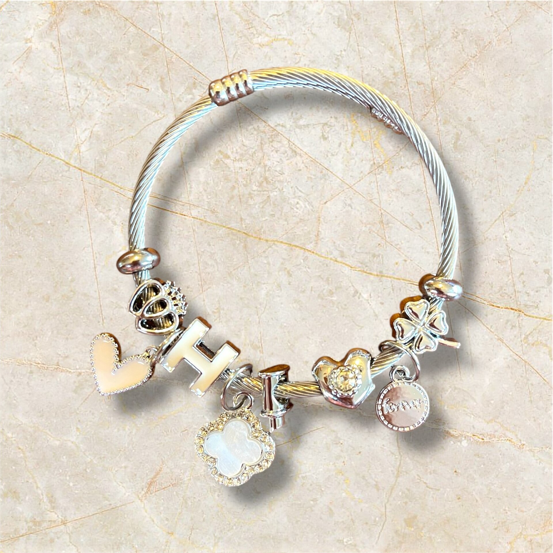 Pulseras Destellos Plateados - 2